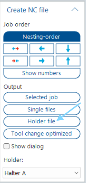 Function Extensions – Create NC File Area