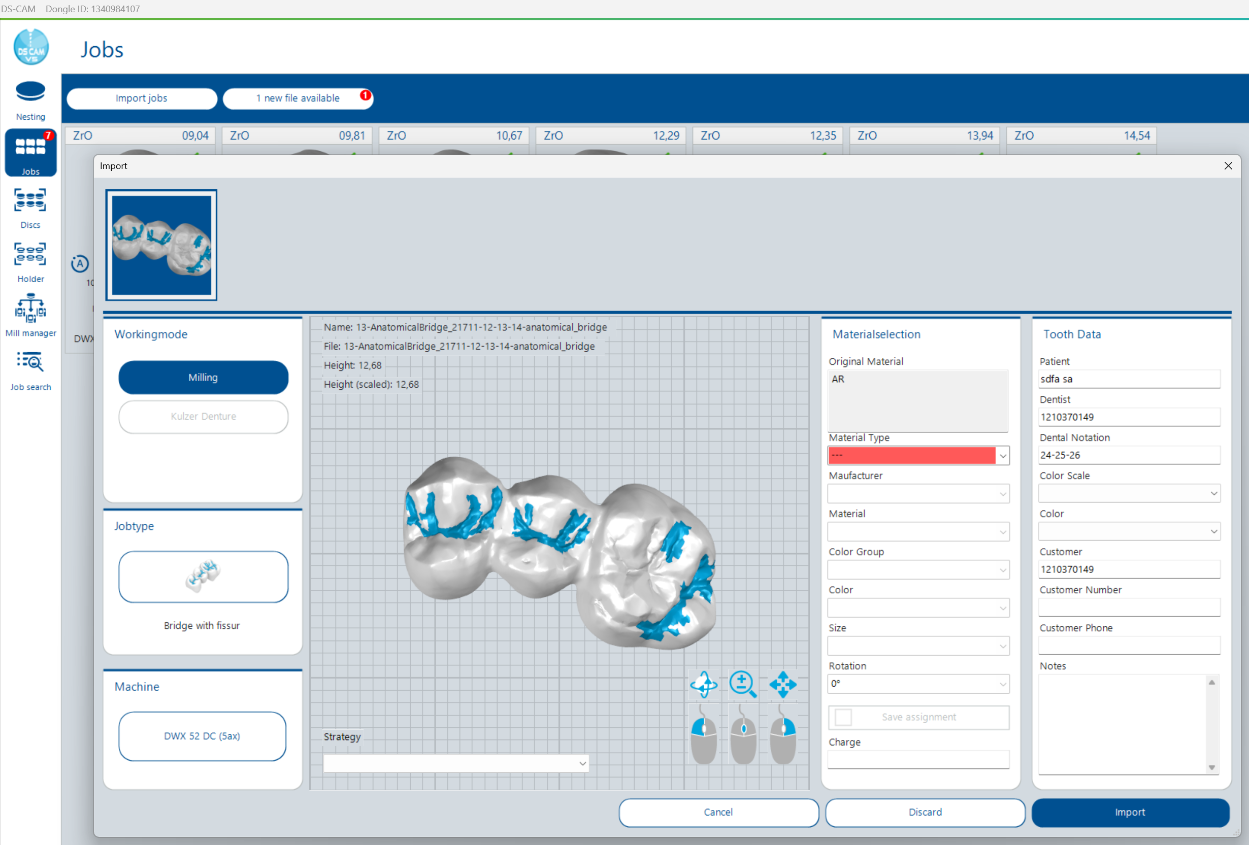 Import Dialog – Queue