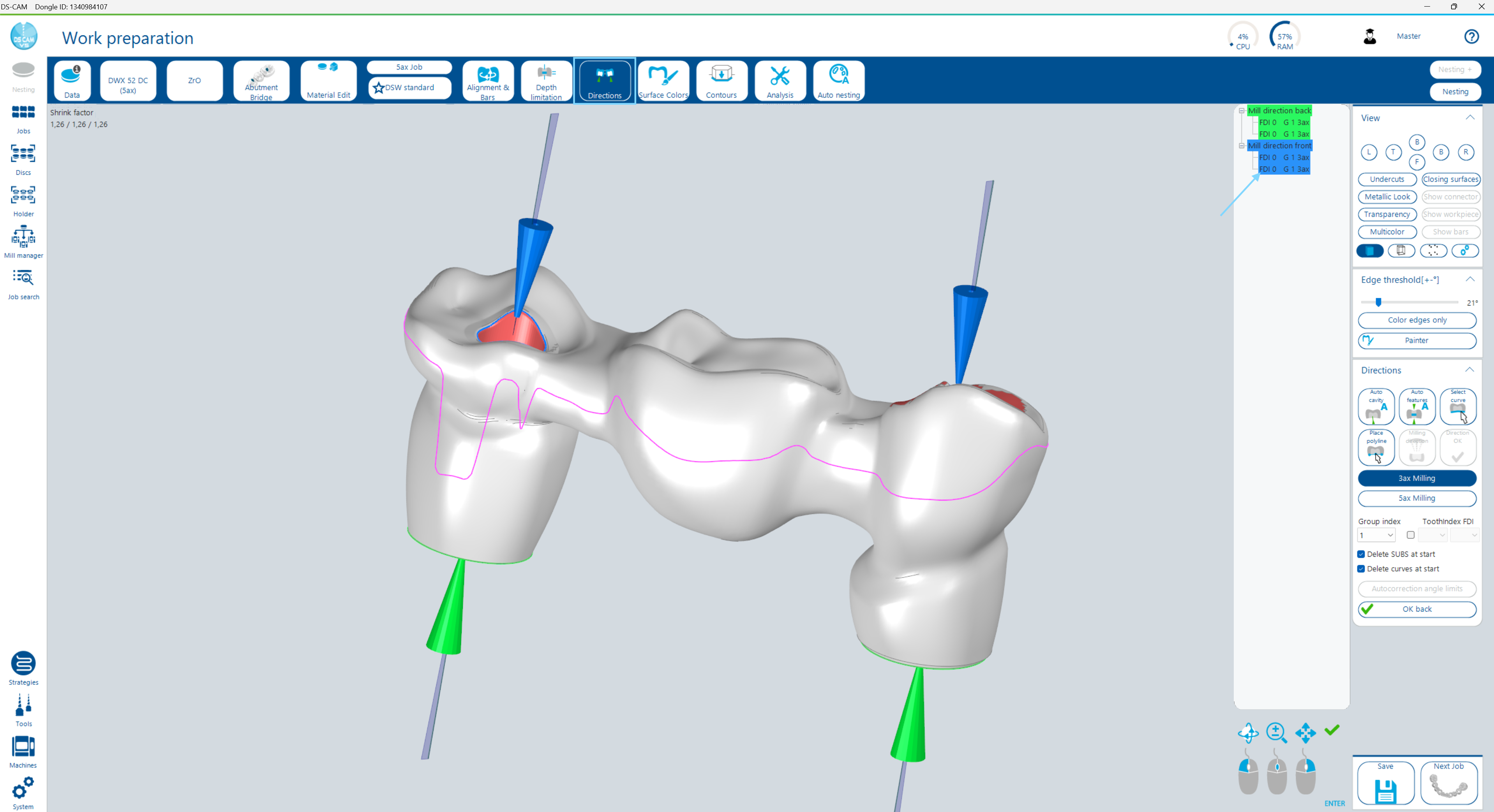 Work Preparation – Directions / Insertion Curves