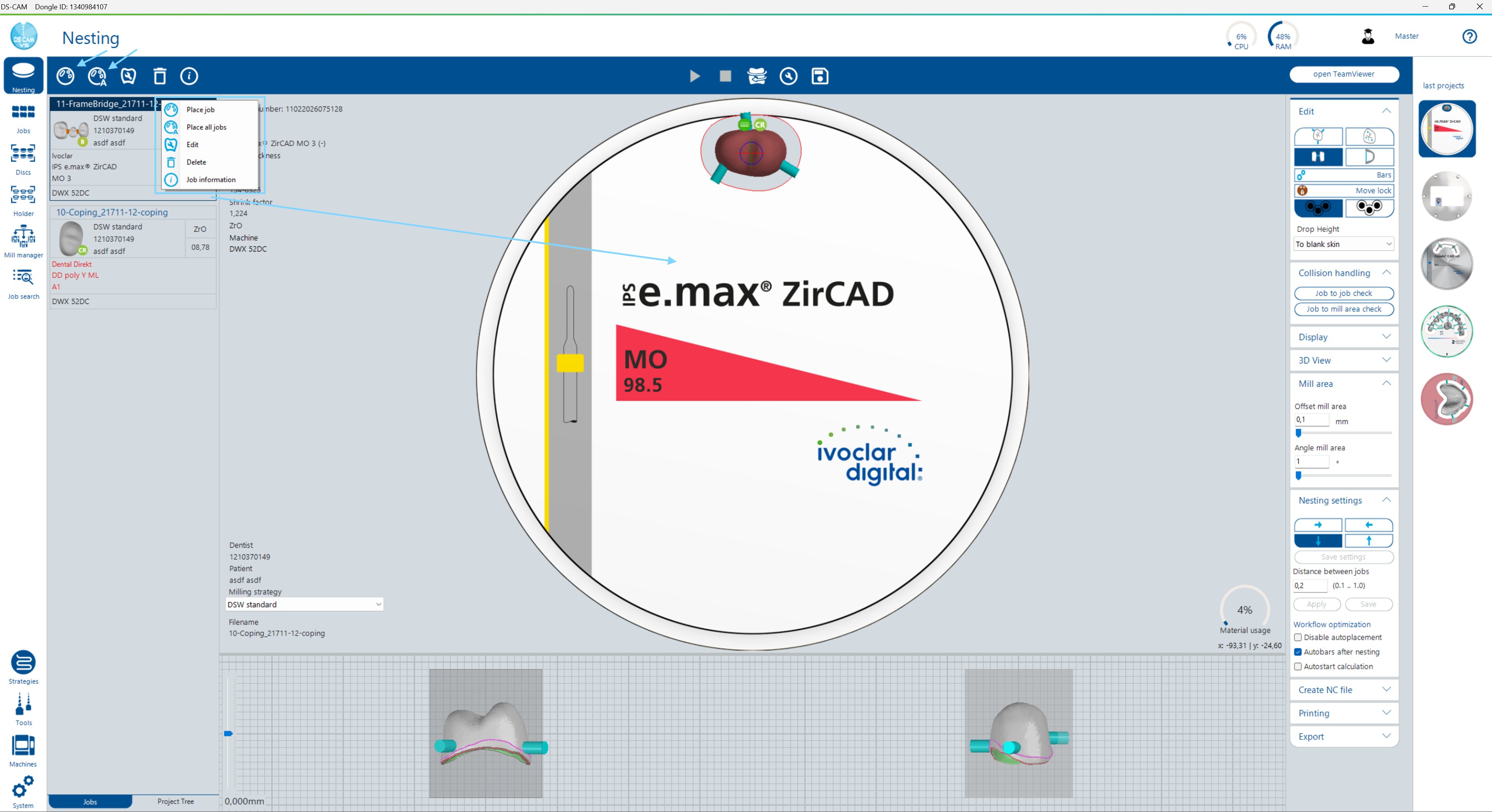 Disc Browser with Jobs Tab