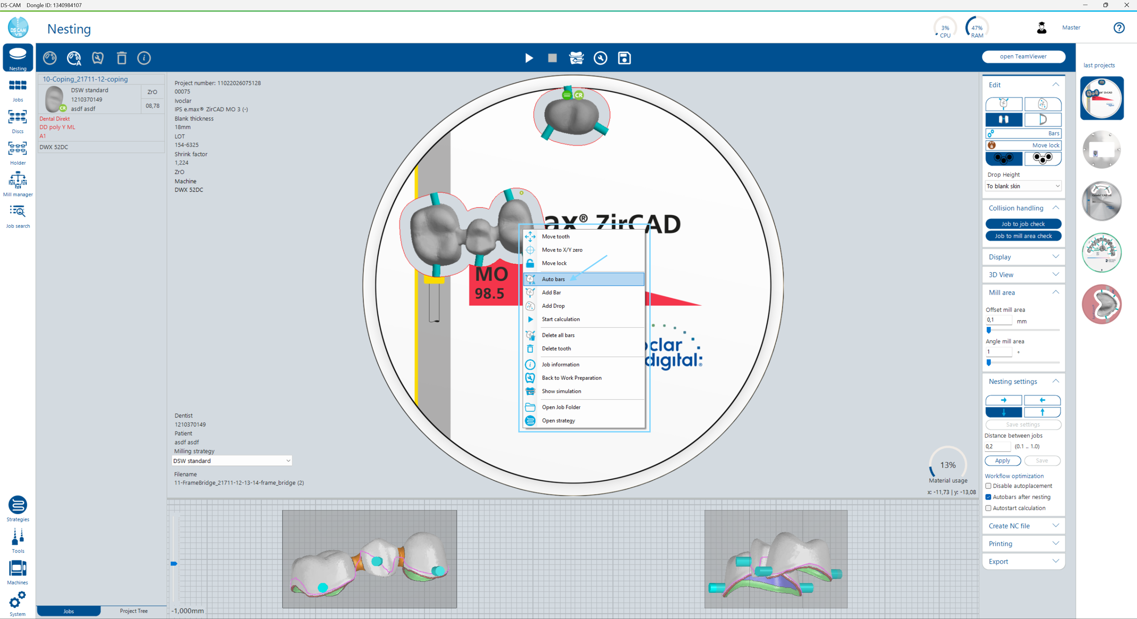 Autobars – Context Menu and Result