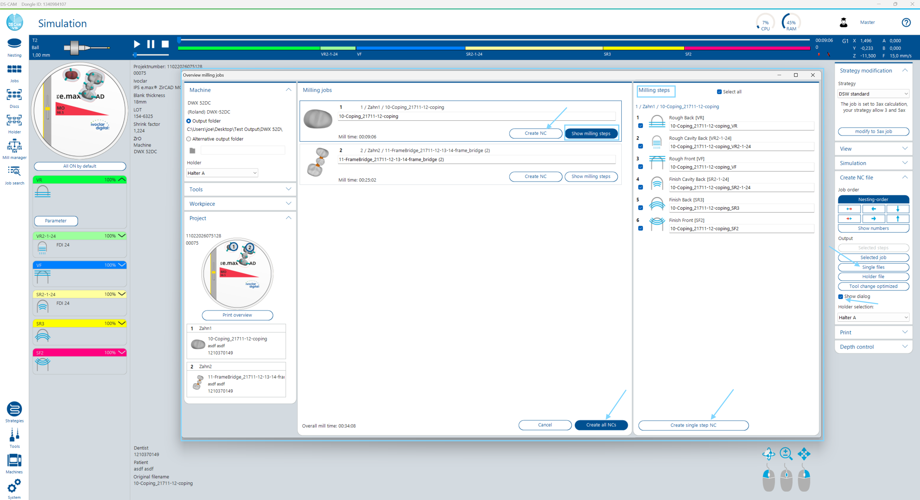 Posting Dialog – Project Output