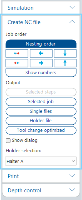 Group Box "Output" with Posting Buttons
