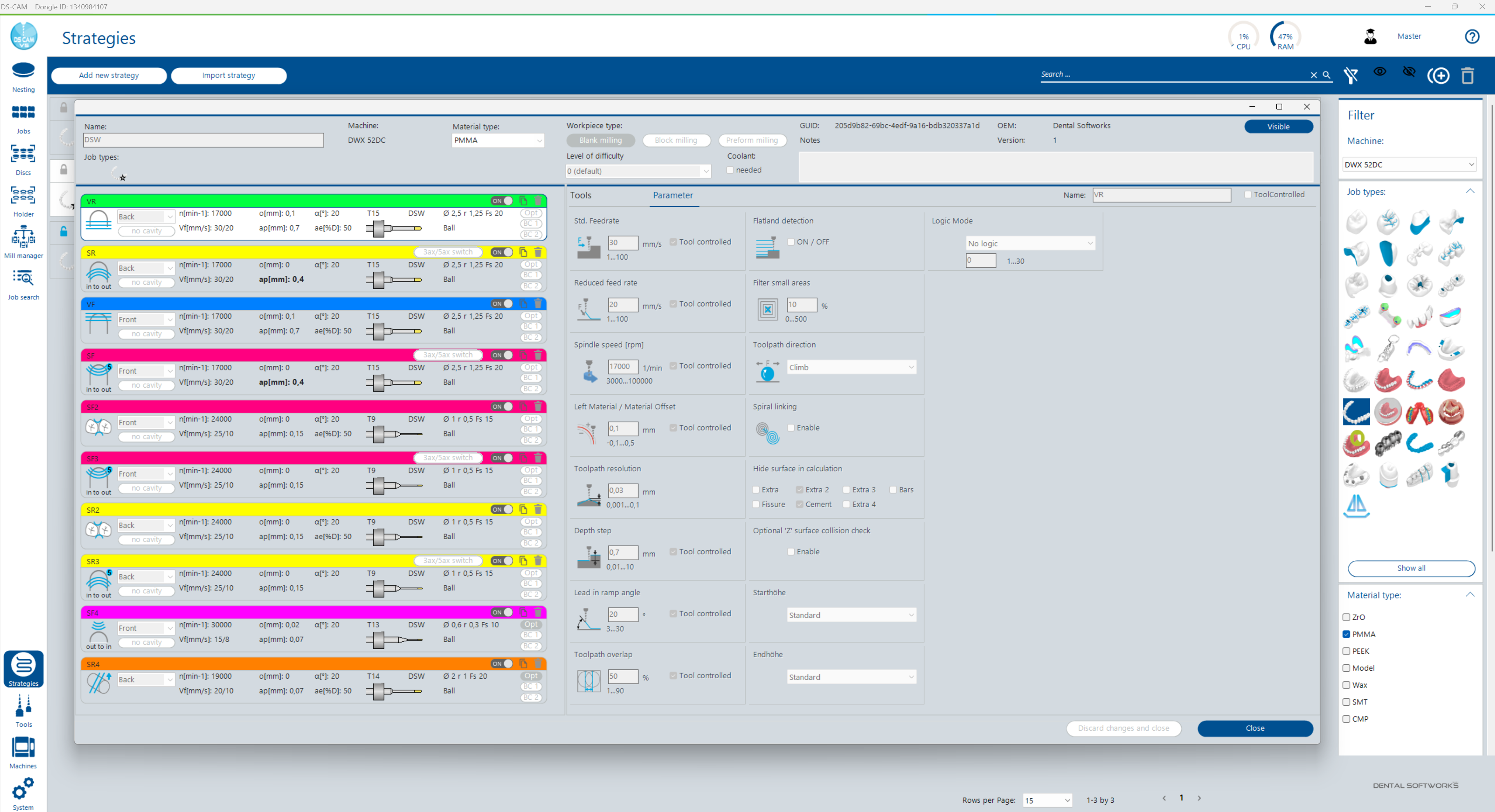 Strategy detail view