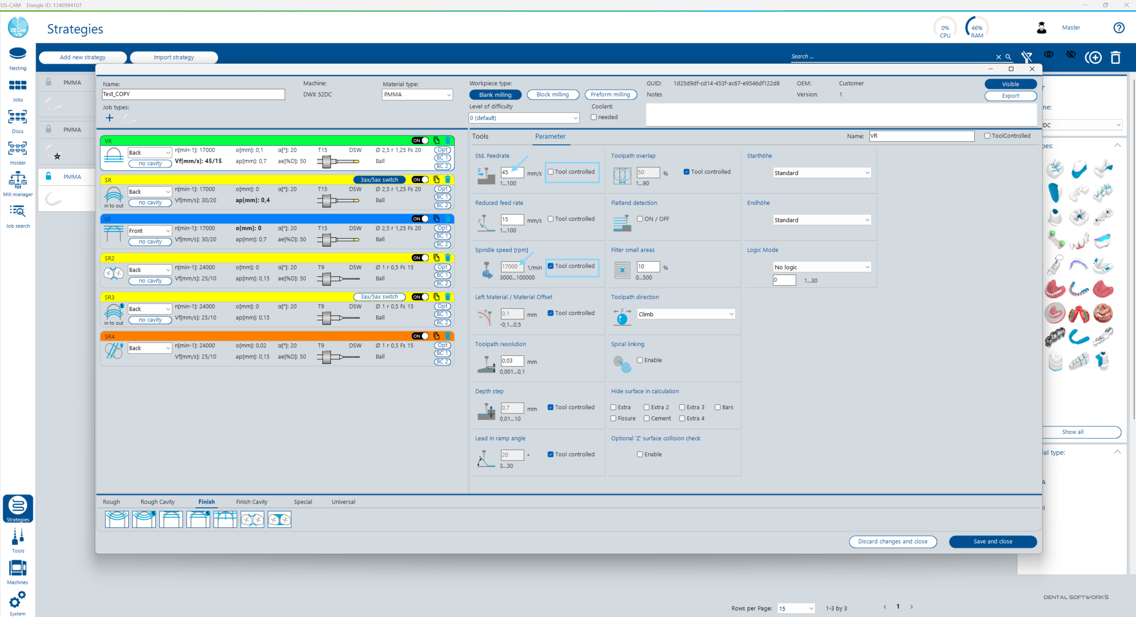 Parameter tab with all fields and Tool Controlled checkboxes